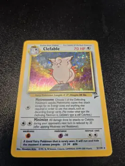 Pokemon TCG Clefable Base Set 2 5/130 holo rare 2000 WOTC LP - Image 2