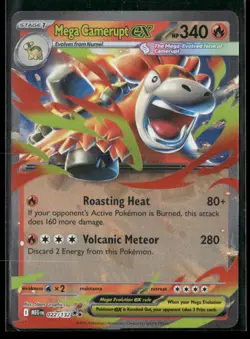Mega Camerupt ex 022/132 Double Rare Mega Evolution NM/M Pokemon - Image 1