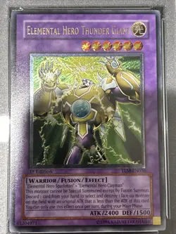 Elemental Hero Thunder Giant TLM-EN036 Ultimate Rare 1st Edition PSA 9 Yugioh EU - Image 2