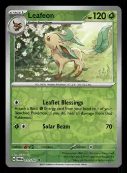 Leafeon 005/131 Holo R Prismatic Evolutions Reverse Holo NM/M Pokemon - Image 1