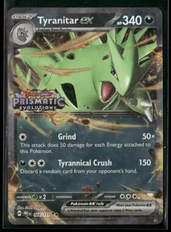 Tyranitar ex 064/131 Holo Double Rare Prismatic Evolutions NM/M Pokemon - Image 1