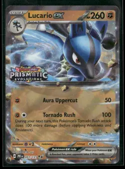 Lucario ex 051/131 Holo Double Rare Prismatic Evolutions NM/M Pokemon - Image 1