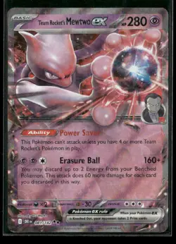 Team Rocket's Mewtwo ex 081/182 Double Rare Destined Rivals NM/M Pokemon - Image 1