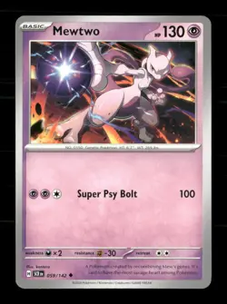Mewtwo 59/142 Stellar Crown NM/M Pokemon - Image 1