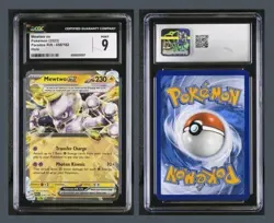 Mewtwo ex 058/182 SV04: Paradox Rift Holo CGC 9 MINT Pokemon TCG - Image 1