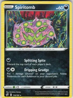 Spiritomb 116/192 Rare Rebel Clash Near Mint - Image 1