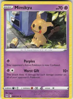 Mimikyu 080/196 Rare Lost Origin Near Mint - Image 1