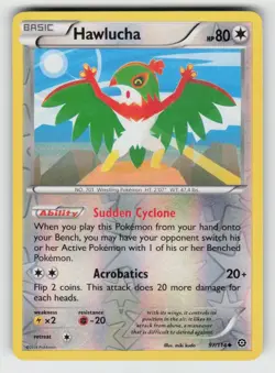Reverse Holo Hawlucha 97/114 Uncommon Steam Siege Near Mint - Image 1