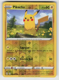 Reverse Holo Pikachu 049/203 Common Evolving Skies Near Mint - Image 1