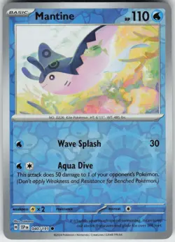 Reverse Holo Mantine 040/191 Common Surging Sparks Near Mint - Image 1