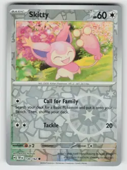 Reverse Holo Skitty 130/162 Common Temporal Forces Near Mint - Image 1