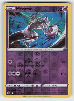 Reverse Holo Mewtwo 056/172 Rare Brilliant Stars Near Mint - Image 1