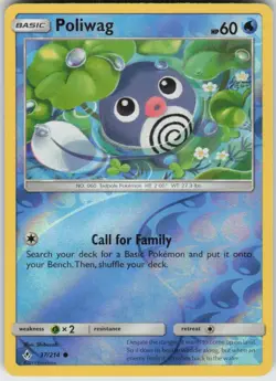 Reverse Holo Poliwag 37/214 Common Unbroken Bonds Near Mint - Image 1