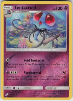 Reverse Holo Tentacruel 61/181 Uncommon Team Up Near Mint - Image 1
