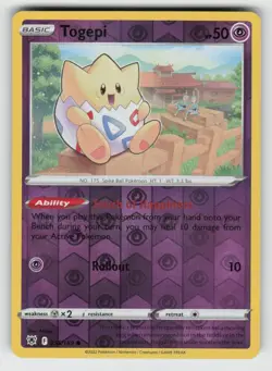 Reverse Holo Togepi 055/189 Common Astral Radiance Near Mint - Image 1