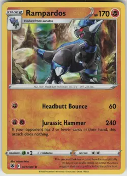 Holo Rampardos 077/189 Rare Astral Radiance Near Mint - Image 1