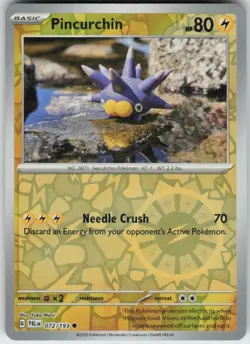 Reverse Holo Pincurchin 072/193 Common Paldea Evolved Near Mint - Image 1