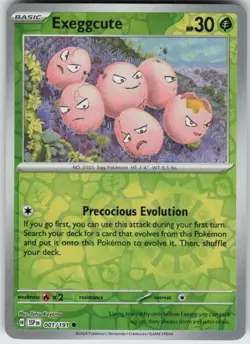 Reverse Holo Exeggcute 001/191 Common Surging Sparks Near Mint - Image 1