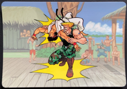 Guile Neckbreaker Drop 20 Street Fighter 2 Barcode Battler Card 1992 Epoch - Image 1