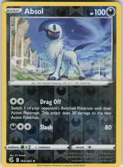 Reverse Holo Absol 164/264 Rare Fusion Strike Near Mint - Image 1