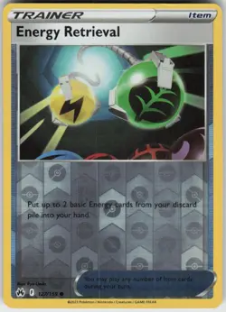 Reverse Holo Energy Retrieval 127/159 Common Crown Zenith Near Mint - Image 1