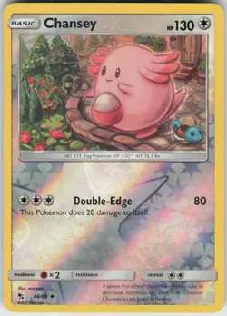 Reverse Holo Chansey 46/68 Uncommon Hidden Fates Near Mint - Image 1