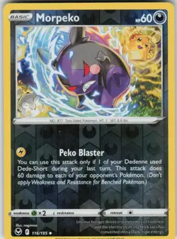 Reverse Holo Morpeko 116/195 Uncommon Silver Tempest Near Mint - Image 1