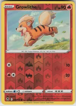 Reverse Holo Growlithe 019/195 Common Silver Tempest Near Mint - Image 1