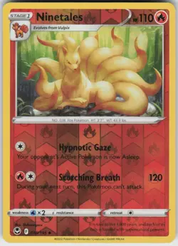 Reverse Holo Ninetales 018/195 Uncommon Silver Tempest Near Mint - Image 1