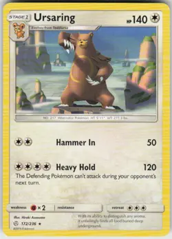 Ursaring 172/236 Rare Cosmic Eclipse Near Mint - Image 1