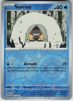 Reverse Holo Snorunt 051/167 Common Twilight Masquerade Near Mint - Image 1