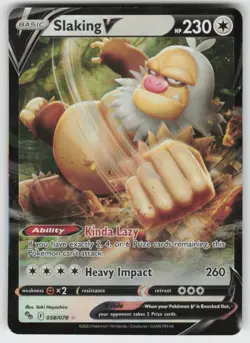 Slaking V 058/078 Ultra Rare Pokemon GO - Image 1