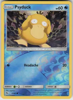 Reverse Holo Psyduck 11/68 Common Hidden Fates Near Mint - Image 1