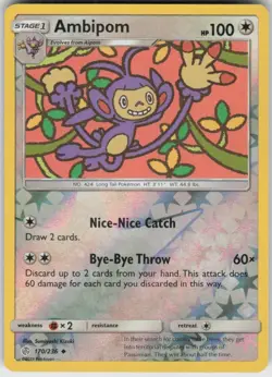 Reverse Holo Ambipom 170/236 Uncommon Cosmic Eclipse Near Mint - Image 1