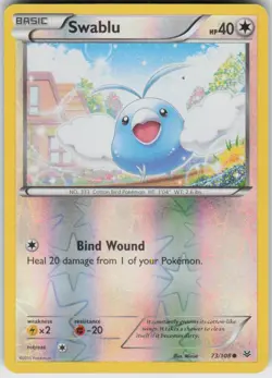 Reverse Holo Swablu 73/108 Common Roaring Skies Near Mint - Image 1