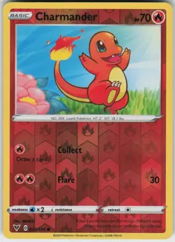 Reverse Holo Charmander 023/185 Common Vivid Voltage Near Mint - Image 1