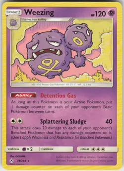 Weezing 74/214 Rare Unbroken Bonds Near Mint - Image 1