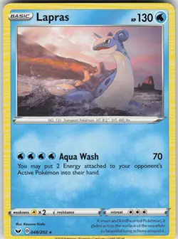 Lapras 048/202 Rare Sword & Shield Near Mint - Image 1