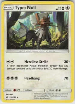 Type: Null 115/156 Rare Ultra Prism Near Mint - Image 1