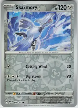 Reverse Holo Skarmory 119/167 Common Twilight Masquerade Near Mint - Image 1