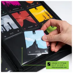 9 Pocket Trading Card Zip Binder, 360 Cards, Premium Exo-Tec Album Material, ... - Image 4