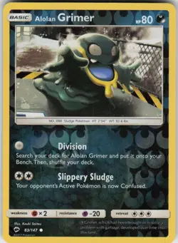 Reverse Holo Alolan Grimer 83/147 Common Burning Shadows Near Mint - Image 1