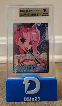 2023 ONE PIECE WINGS OF THE CAPTAIN JAPANESE PERONA FULL ART OP06-021 BGS 10 - Image 1