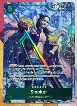 One Piece TCG OP10-030 Smoker SR Alt Art Parallel Royal Blood English - Image 1