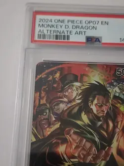 One Piece Monkey D. Dragon Alt Art Parallel Leader OP07-001 PSA 10 - Image 2