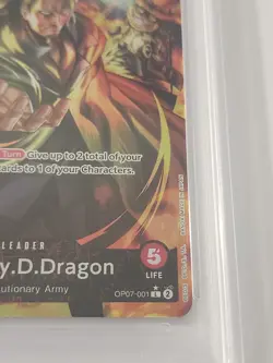 One Piece Monkey D. Dragon Alt Art Parallel Leader OP07-001 PSA 10 - Image 4