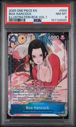 PSA 8 NM-MT 2025 ONE PIECE PROMOS ILLUSTRATION BOX VOL.1 #004 BOA HANCOCK 🔥💎✨ - Image 1