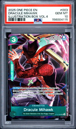 PSA 10 SEQUENTIAL One Piece x4 Luffy Zoro Mihawk Perona Illustration Box Vol 3&4 - Image 4