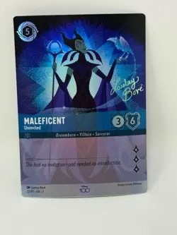 DISNEY Lorcana Rise Of The Floodborn 100 Promo - Maleficent Uninvited 22/P1 - Image 1