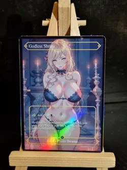 MTG Godless Shrine Fanart Borderless Style Card EDH Playtest Commander - Image 1